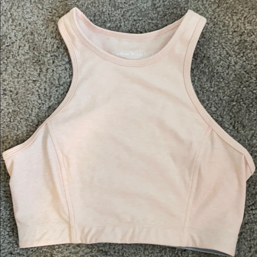 Outdoor Voices Athena crop top in pink